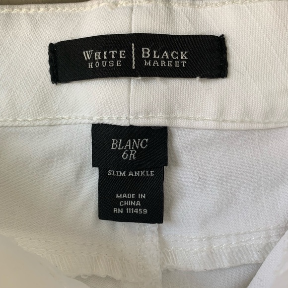 WHBM | Blanc Slim Ankle White Jeans N17 - Picture 4 of 8